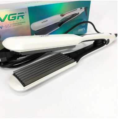 Профессиональный утюжок-гофре VGR V-557 с дисплеем и керамическим покрытием, белая - изображение 5