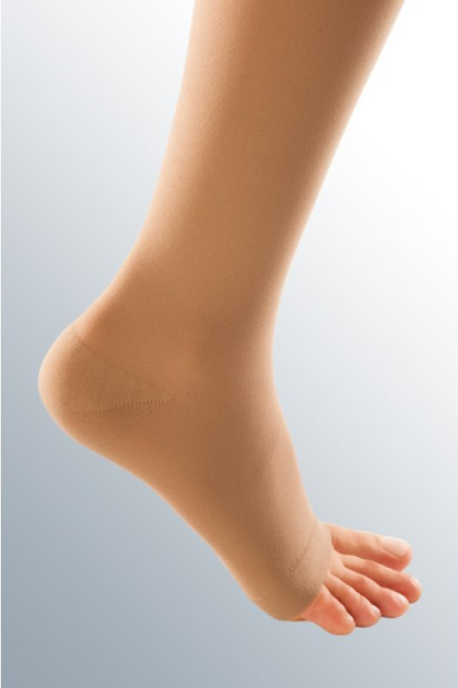 Компресійні панчохи з силіконовою гумкою DUOMED (AG -72-83см) - II клас, відкритий носок, чорний, розмір S - Фото 2 Компресійні панчохи з силіконовою гумкою DUOMED (AG -72-83см) - II клас, відкритий носок, чорний, розмір S - зображення 2