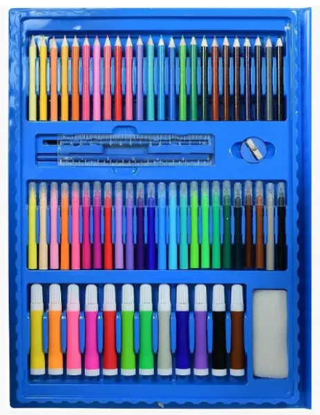 Набор для рисования с мольбертом Art Set 208 предметов Синий - изображение 9