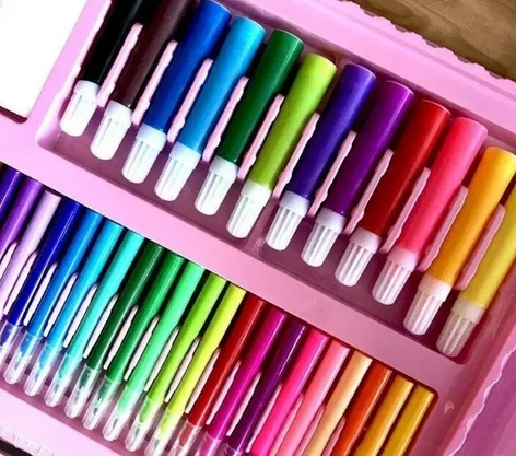 Набір для малювання з мольбертом Art Set 208 предметів Рожевий - Фото 8 Набір для малювання з мольбертом Art Set 208 предметів Рожевий - зображення 8