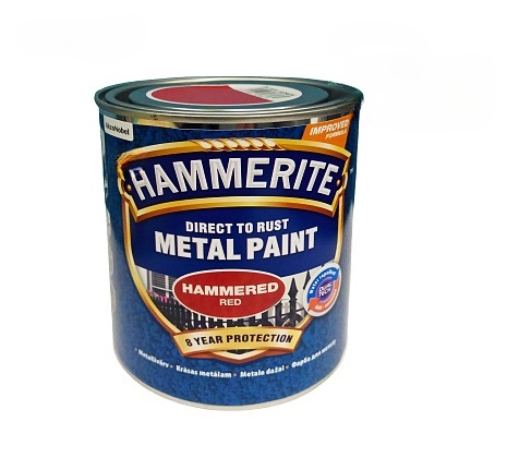 Краска HAMMERITE 0,7 кг 3в1 Красная молотковая - изображение 2