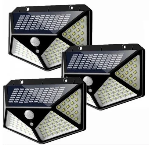 Светильник с датчиком движения на улицу на солнечной батарее solar interaction wall lamp 100 LED - изображение 2
