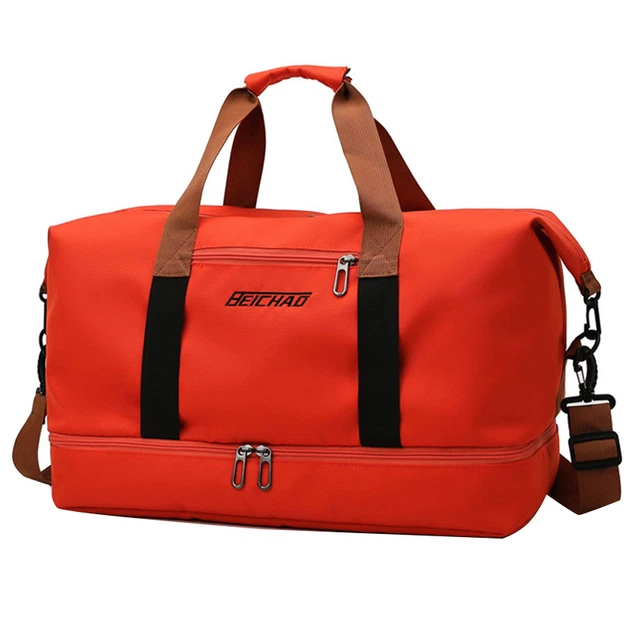 Сумка дорожня Lesko 001 Red з відділенням для взуття водонепроникна з регульованим плечовим ременем - Фото 1 Сумка дорожня Lesko 001 Red з відділенням для взуття водонепроникна з регульованим плечовим ременем - зображення 1