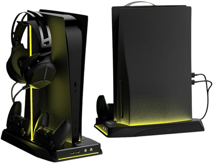 Багатофункціональна підставка IMP Tech DLX & LED Multifunctional Charging Tower - PS5 (5060176365575) - зображення 5