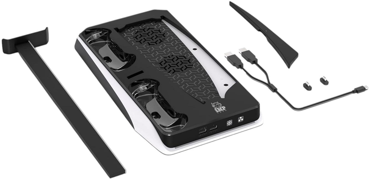 Багатофункціональна підставка IMP Tech DLX & LED Multifunctional Charging Tower - PS5 (5060176365575) - зображення 8