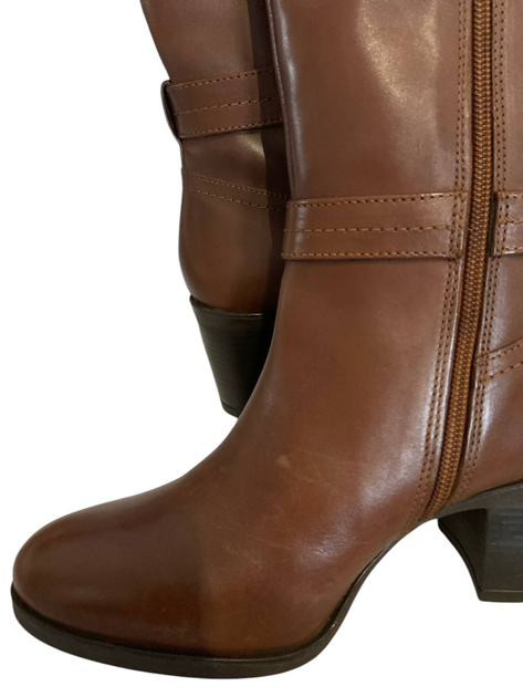 Kozaki damskie skorzane Geox D16FSD00043-C0013 36 Brazowe (8050036162236) (955555906521370) - Outlet - obraz 3