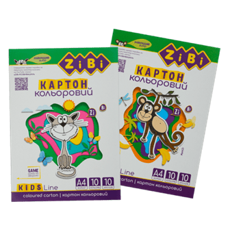 Картон кольоровий А4 10арк. 10кольорів ZiBi KIDS Line 1950 (20) /ZB.1950/ - Фото 2 Картон кольоровий А4 10арк. 10кольорів ZiBi KIDS Line 1950 (20) /ZB.1950/ - изображение 2