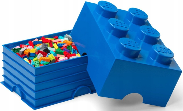 Контейнер у формі блоку LEGO Storage Brick 6 блакитний (40000801) (5711938247188) - зображення 3
