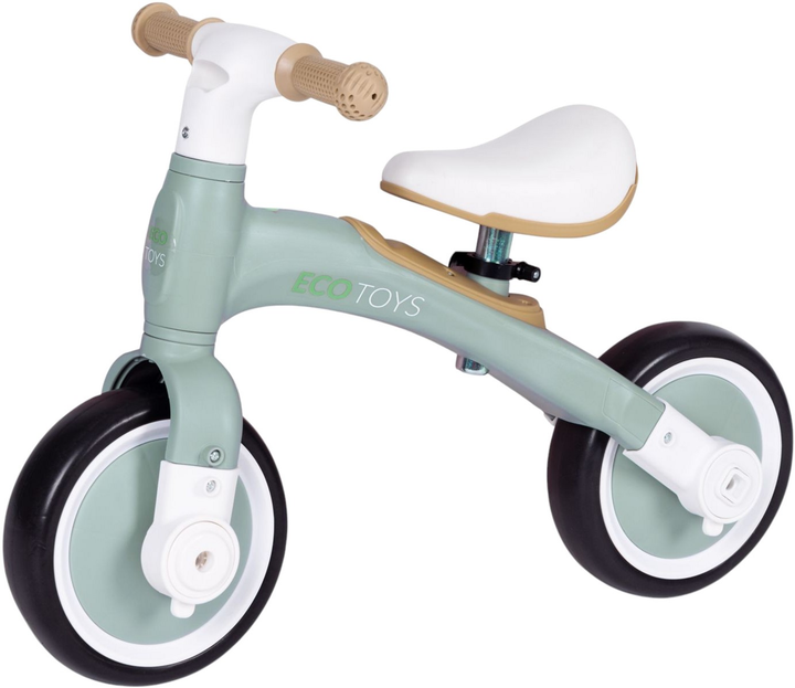 Rowerek biegowy z pedałami EcoToys treningowy kółka boczne 3w1 LC-V1359 Green (5905817003648) - obraz 3