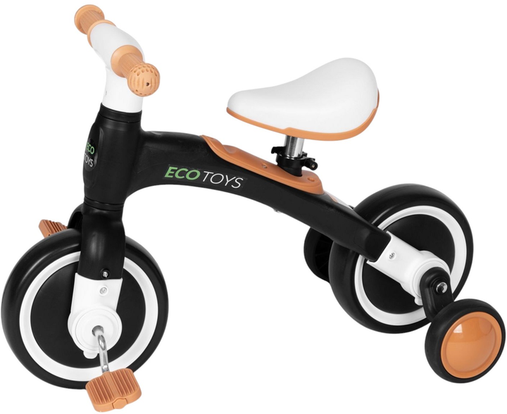 Біговел з педалями EcoToys навчальний бічні колеса 3в1 LC-V1359 Black (5905817005505) - зображення 3