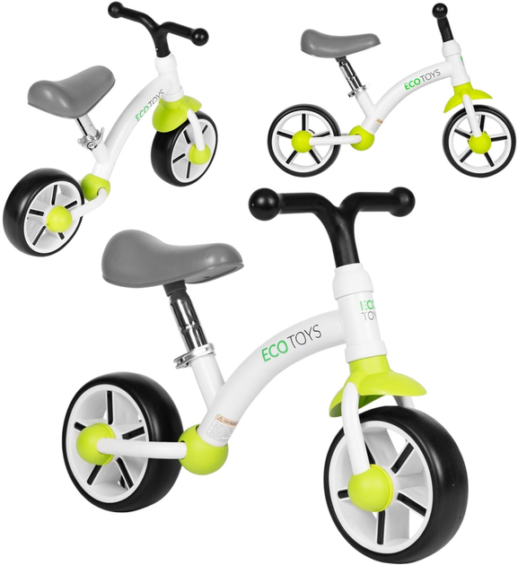 Біговел EcoToys LC-V1252 White/Green (5905817006021) - зображення 6