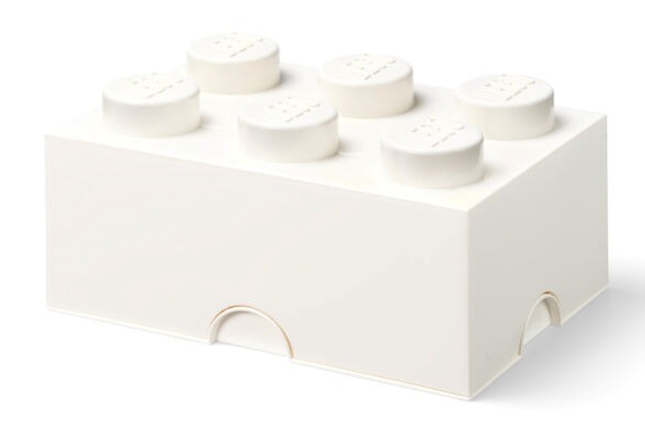 Pojemnik w kształcie klocka LEGO Storage Brick 6 Biały (40000804) (5711938247218) - obraz 2