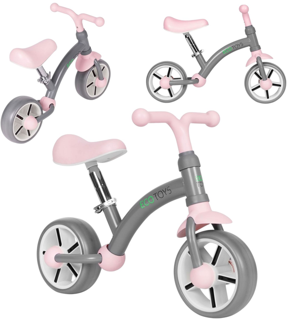 Біговел EcoToys LC-V1252 Grey/Pink (5905817006359) - зображення 5