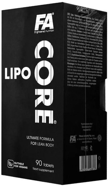 Spalacz tłuszczu Fitness Authority Core Lipo 90 tabletek (5902448268521) - obraz 1