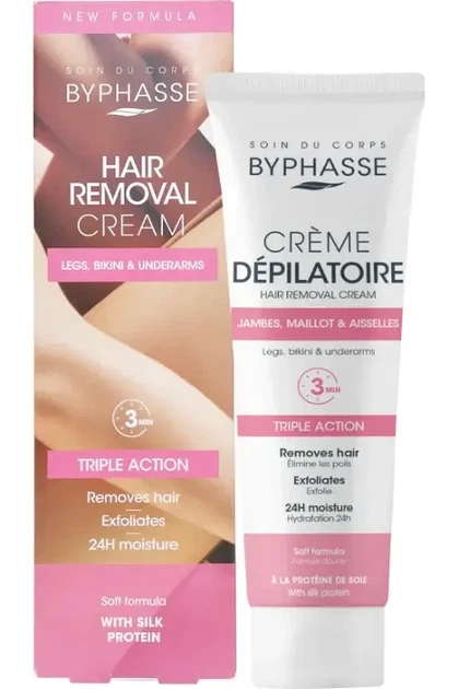 Крем для депіляції Byphasse Hair Removal Cream Silk Extract 125 мл - зображення 2
