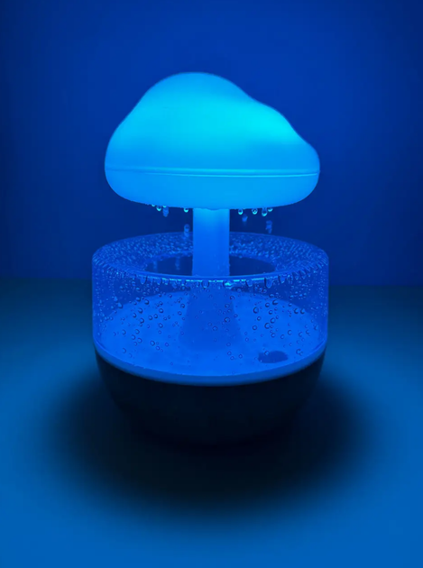 Ночник-увлажнитель воздуха гриб с эффектом дождя с подстветкой RGB - Фото 3 Ночник-увлажнитель воздуха гриб с эффектом дождя с подстветкой RGB - изображение 3