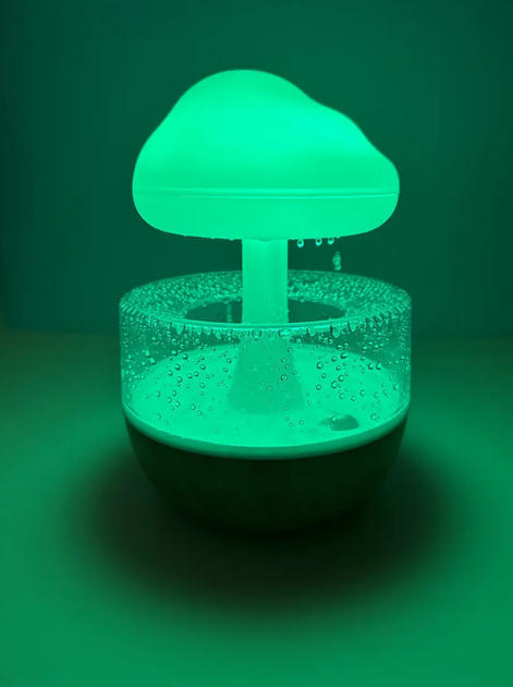 Ночник-увлажнитель воздуха гриб с эффектом дождя с подстветкой RGB - Фото 4 Ночник-увлажнитель воздуха гриб с эффектом дождя с подстветкой RGB - изображение 4
