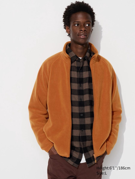 Куртка Шерпа демисезонная мужская Uniqlo 219202624 XL Оранжевая (1159826895) - изображение 1