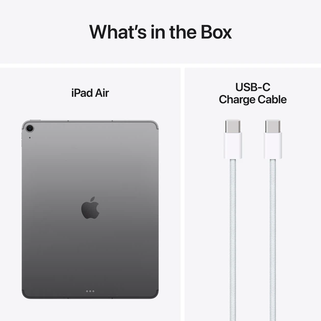 Планшет Apple iPad Air 13" M3 2025 Wi-Fi + Cellular 128GB Space Grey (MCJ14) - зображення 10