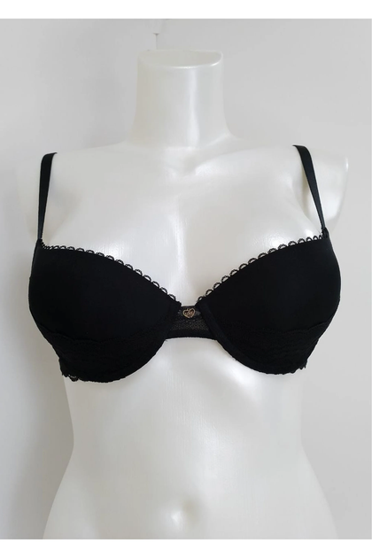 Бюстгальтер push-up з мереживом чорний Leilieve 4100 80B - зображення 4