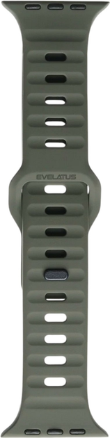 Ремінець Evelatus Sport Silicone Strap для Apple Watch Series 1/2/3/4/5/6/7/8/SE 42-45 мм Dark Green (4752192077624) - зображення 1