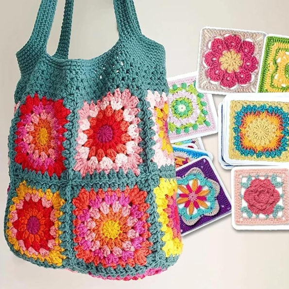 Схемы вязания крючком, узоры крючок схемы 50 шаблонов в технике Granny Square - изображение 5