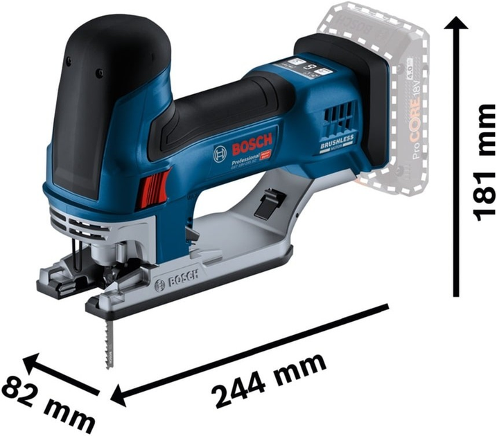 Wyrzynarka akumulatorowa Bosch Professional GST 18V-155 SC bez akumulatora i ładowarki (06015B0000) - obraz 3