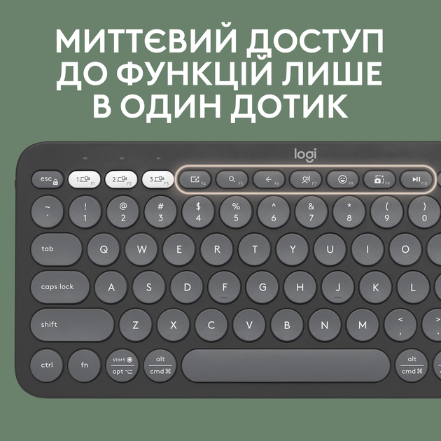 Комплект бездротовий Logitech Pebble 2 Combo Tonal Graphite UA (920-012239) - зображення 5