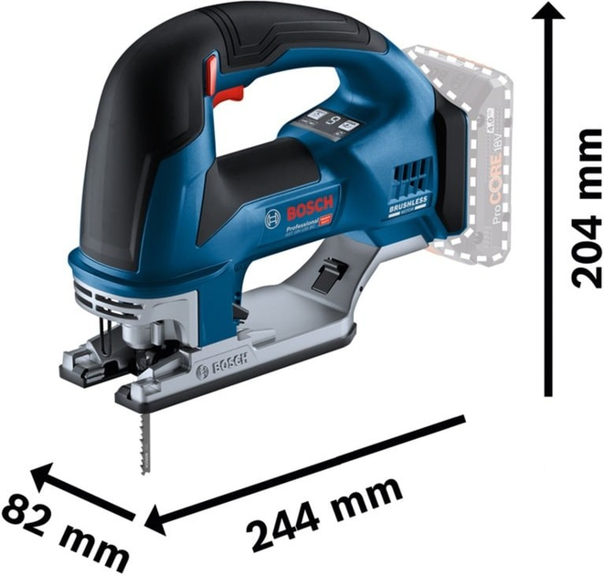 Wyrzynarka akumulatorowa Bosch Professional GST 18V-155 BC bez akumulatora i ładowarki (06015B1000) - obraz 3