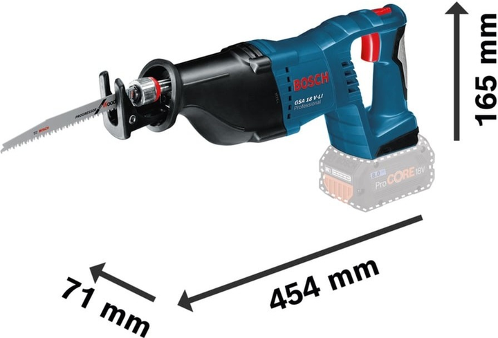 Piła szablasta Bosch Professional GSA 18 V-LI bez akumulatora i ładowarki (060164J007) - obraz 4
