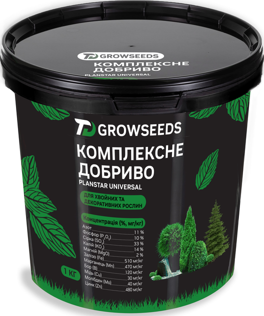 Удобрение Plantin Planstar Universal для хвойных и декоративных растений 1 кг (ROZ6400221045) 