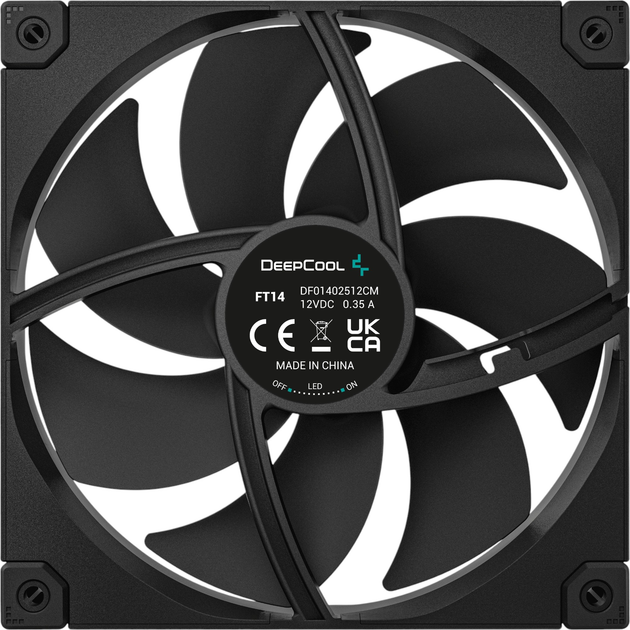 Wentylator DeepCool FT14 140 mm Black (R-FT14-BKWPN1-G) - obraz 2