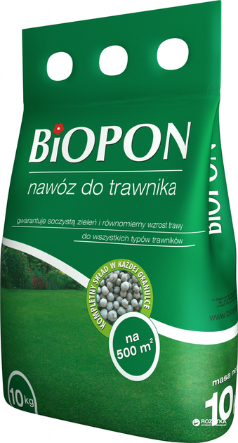 Удобрение гранулированное BIOPON для газонов 10 кг (5904517149335 ...