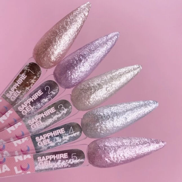 Сапфир-гель для дизайна ногтей LUNAmoon Sapphire Gel 1, розовое золото, 5 мл - изображение 4
