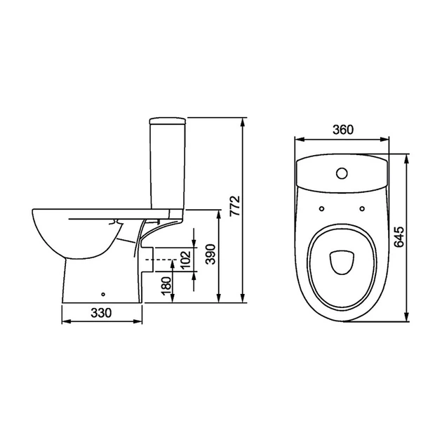 Унітаз-компакт Kolo Status 2395250UA з кришкою Soft Close - зображення 2