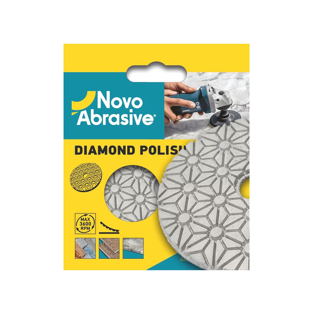Круг шліфувальний для плитки NovoAbrasive NADP10060S зірка Р60 100 мм - зображення 2