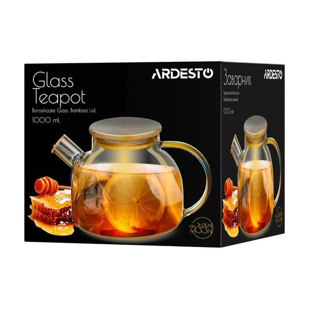 Чайник заварювальний Ardesto Golden Moon AR3010GBG 1000 мл - Фото 3 Чайник заварювальний Ardesto Golden Moon AR3010GBG 1000 мл - зображення 3