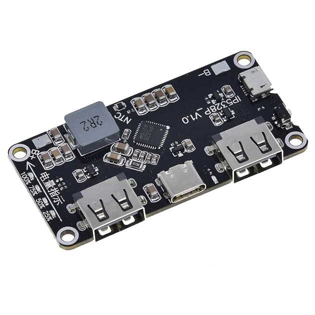 Плата павербанка 18 Вт с поддержкой быстрой зарядки IP5328P li ion Li Po 3.85-4.35v 3.7-4.2v Type-C baseus - Фото 1 Плата павербанка 18 Вт с поддержкой быстрой зарядки IP5328P li ion Li Po 3.85-4.35v 3.7-4.2v Type-C baseus - изображение 1