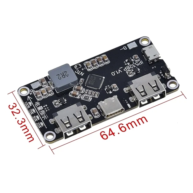 Плата павербанка 18 Вт с поддержкой быстрой зарядки IP5328P li ion Li Po 3.85-4.35v 3.7-4.2v Type-C baseus - Фото 4 Плата павербанка 18 Вт с поддержкой быстрой зарядки IP5328P li ion Li Po 3.85-4.35v 3.7-4.2v Type-C baseus - изображение 4