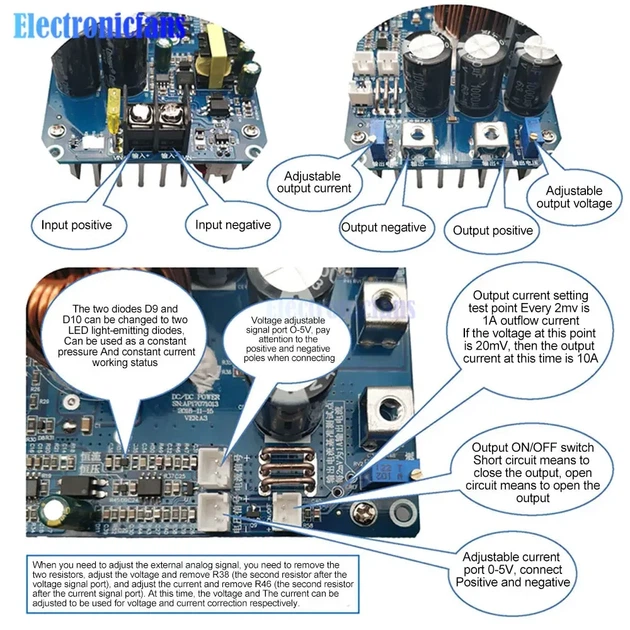 Знижувальний перетворювач 800W 30A DC-DC 20-70V в 2.5-58V CC/CV AP