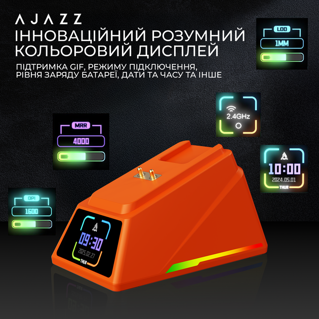 Мышка Ajazz AJ179 APEX Wireless (AJM179-A-O) Orange - изображение 11