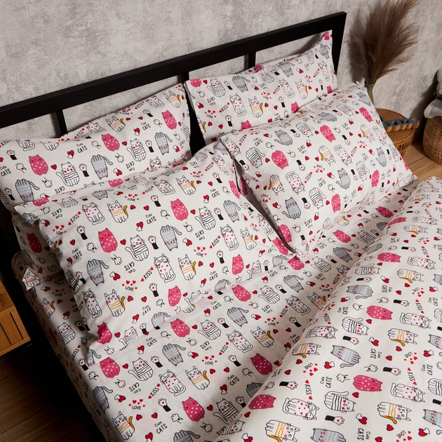 Комплект постільної білизни Moon&Star Двоспальний 175х210 см Cute Cats Бязь Gold Люкс (MS-820009074) - Фото 4 Комплект постільної білизни Moon&Star Двоспальний 175х210 см Cute Cats Бязь Gold Люкс (MS-820009074) - зображення 4