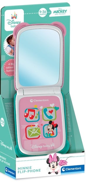 Телефон дитячий Clementoni Disney Baby Minnie Flip-Phone 17515 (8005125175154) - зображення 1