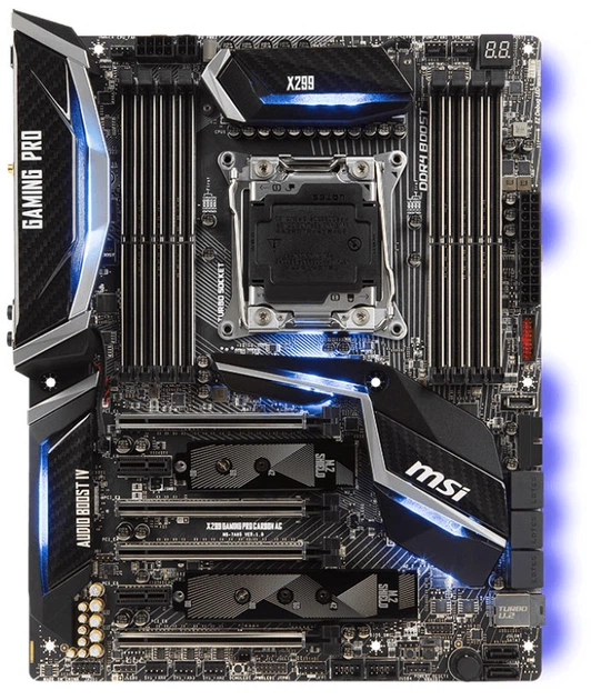 マザーボード MSI X299 GAMING PRO CARBON LGA2066 Материнская плата MSI X299 Gaming Pro Carbon AC (s2066, Intel X299