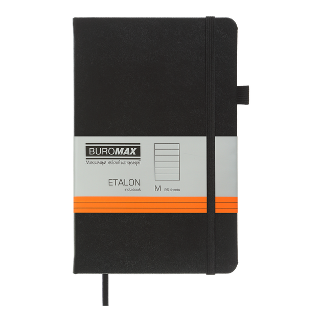 Книга записна Buromax Etalon 125*195мм 96 аркушів у лінію обкладинка штучна шкіра Чорна (BM.291260-01) - Фото 1 Книга записна Buromax Etalon 125*195мм 96 аркушів у лінію обкладинка штучна шкіра Чорна (BM.291260-01) - изображение 1