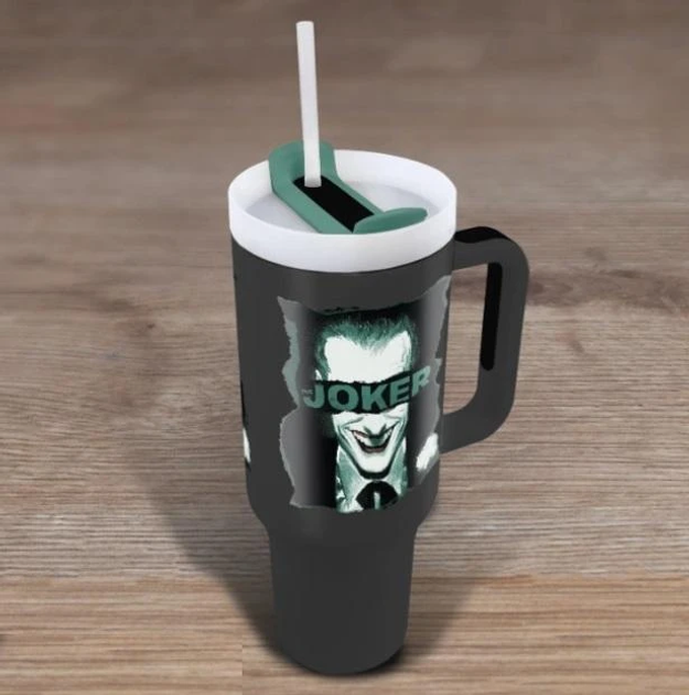 Kubek podróżny ze słomką Pyramid International DC Comics Joker 1180 ml (5063457018498) - obraz 5