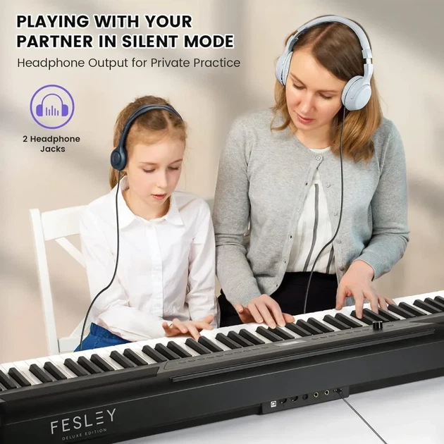 Цифровое пианино Fesley FEP880 (стойка, 3-педали, пюпитр, наушники, накидка,блок питания) - изображение 5