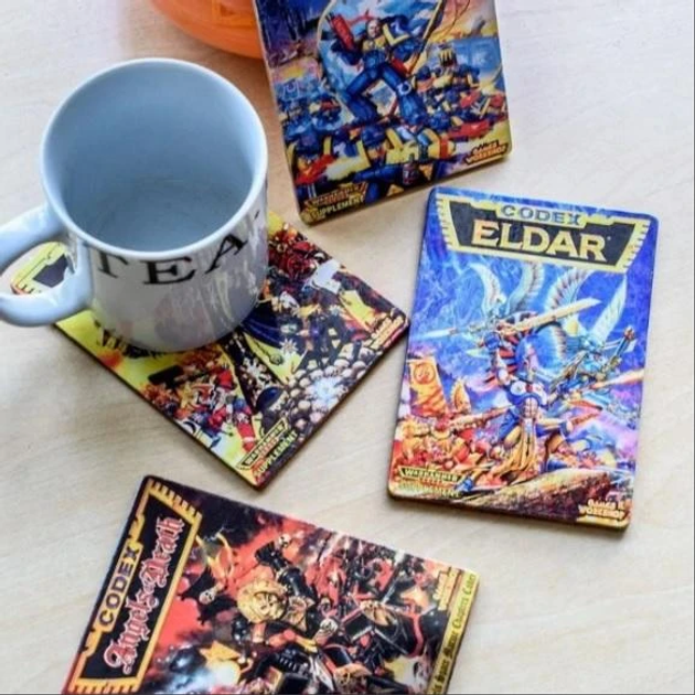 Podkładki pod kubek AAA Merchandise Warhammer 40 000: Second Edition Codex 4 szt. (5060914713200) - obraz 3