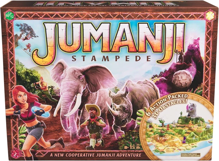 Настольная игра Spin Master Games, Jumanji Stampede 3D, Джуманджи