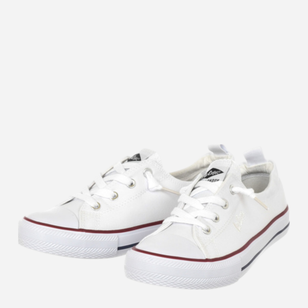 Trampki damskie materiałowe do kostki Lee Cooper LCW-25-02-3296L 38 24.8 cm Białe - obraz 3